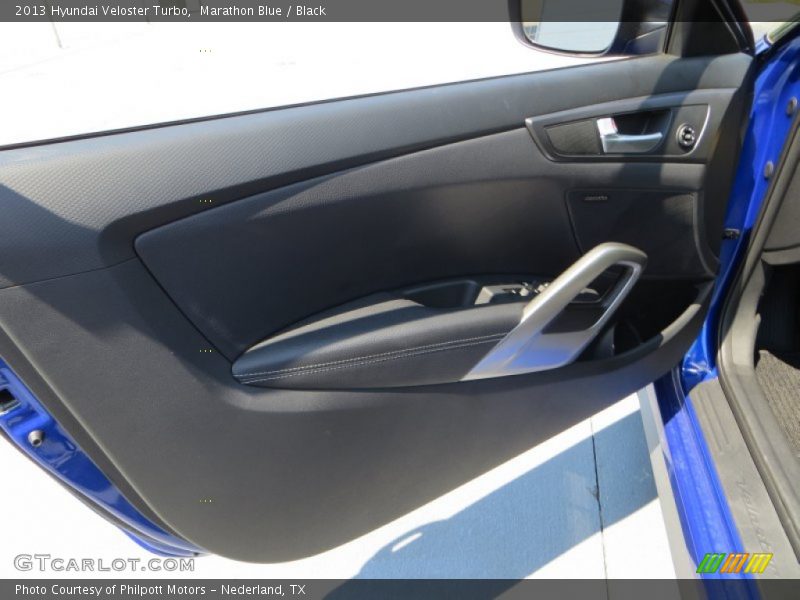 Marathon Blue / Black 2013 Hyundai Veloster Turbo