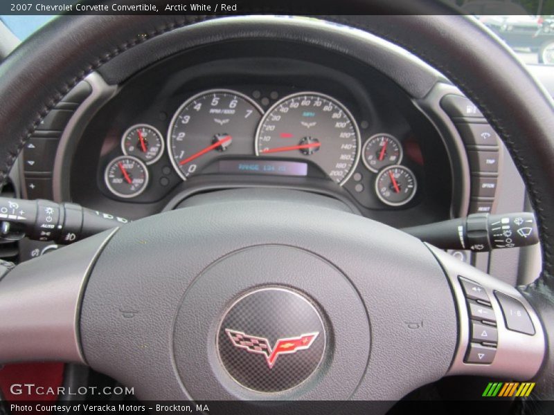 Arctic White / Red 2007 Chevrolet Corvette Convertible