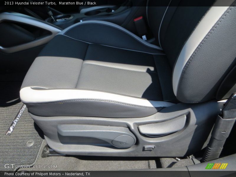 Marathon Blue / Black 2013 Hyundai Veloster Turbo