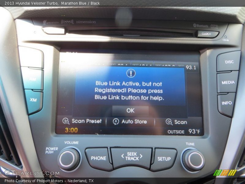 Marathon Blue / Black 2013 Hyundai Veloster Turbo