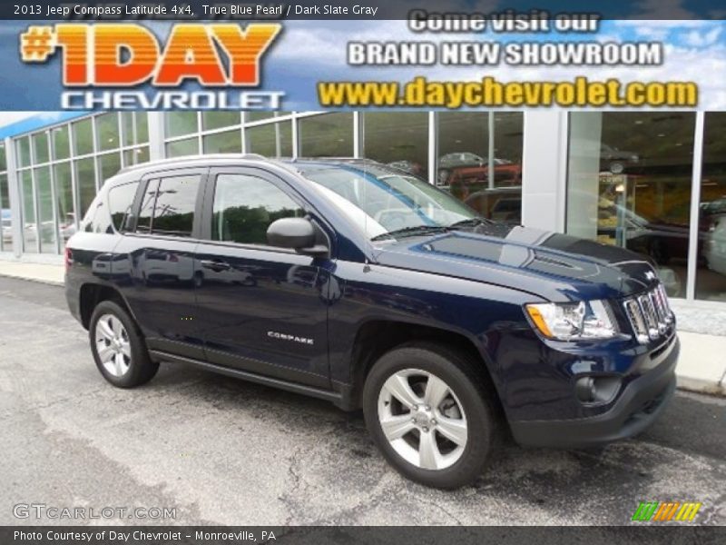 True Blue Pearl / Dark Slate Gray 2013 Jeep Compass Latitude 4x4