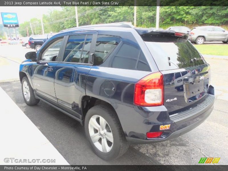 True Blue Pearl / Dark Slate Gray 2013 Jeep Compass Latitude 4x4