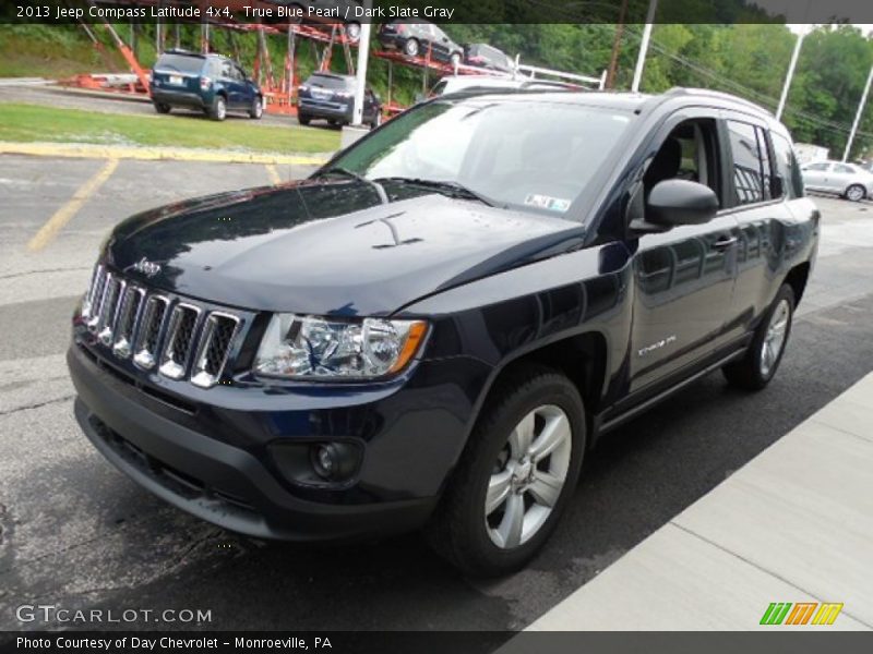 True Blue Pearl / Dark Slate Gray 2013 Jeep Compass Latitude 4x4