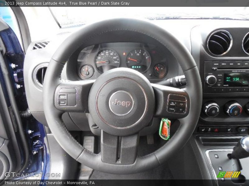 True Blue Pearl / Dark Slate Gray 2013 Jeep Compass Latitude 4x4