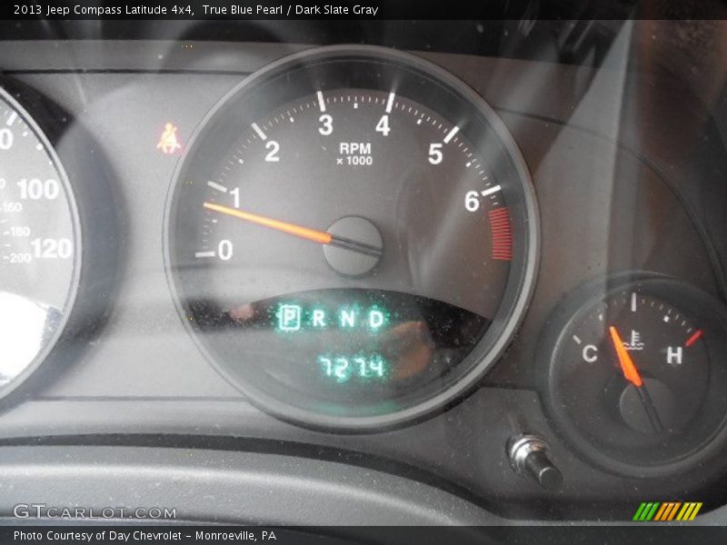 True Blue Pearl / Dark Slate Gray 2013 Jeep Compass Latitude 4x4