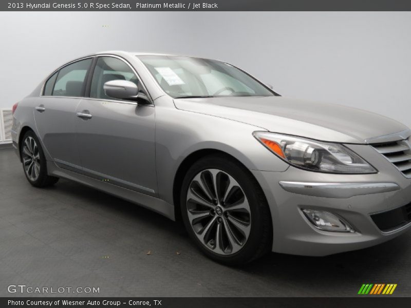 Platinum Metallic / Jet Black 2013 Hyundai Genesis 5.0 R Spec Sedan