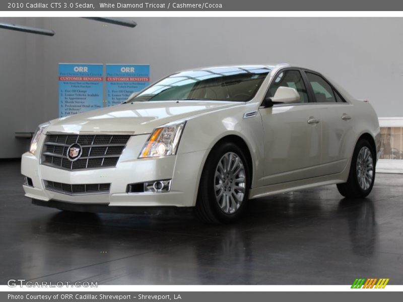 White Diamond Tricoat / Cashmere/Cocoa 2010 Cadillac CTS 3.0 Sedan