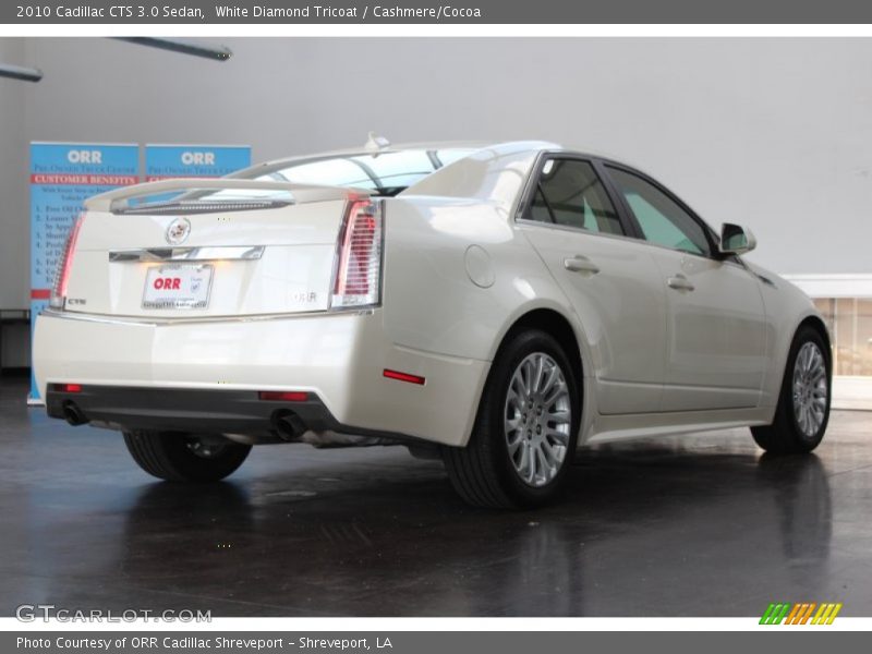White Diamond Tricoat / Cashmere/Cocoa 2010 Cadillac CTS 3.0 Sedan