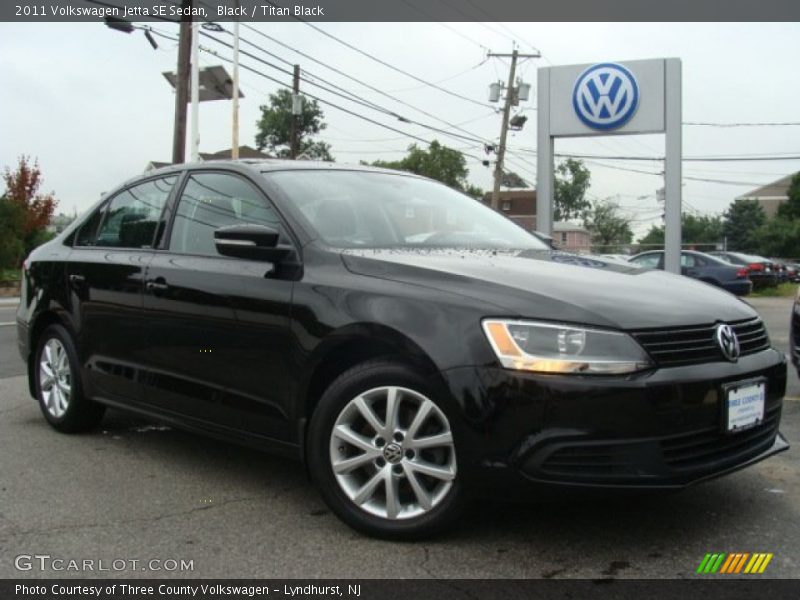 Black / Titan Black 2011 Volkswagen Jetta SE Sedan