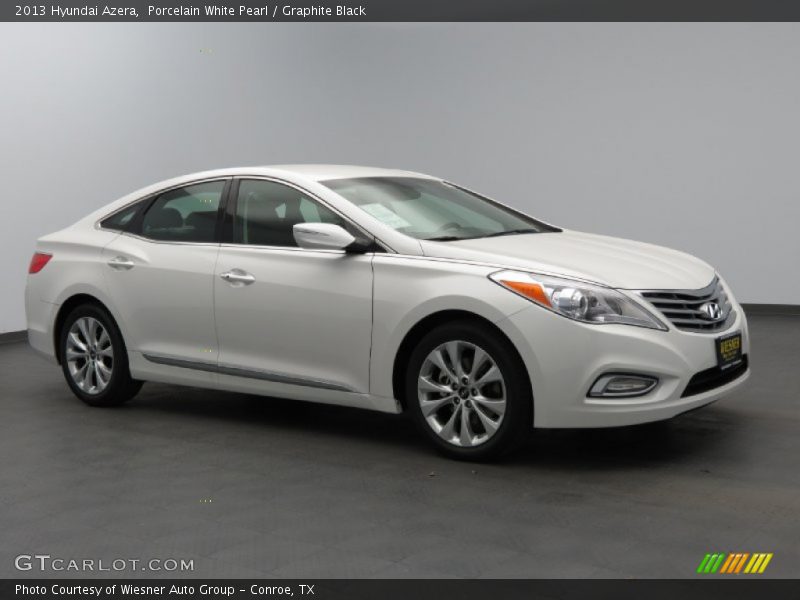 Porcelain White Pearl / Graphite Black 2013 Hyundai Azera