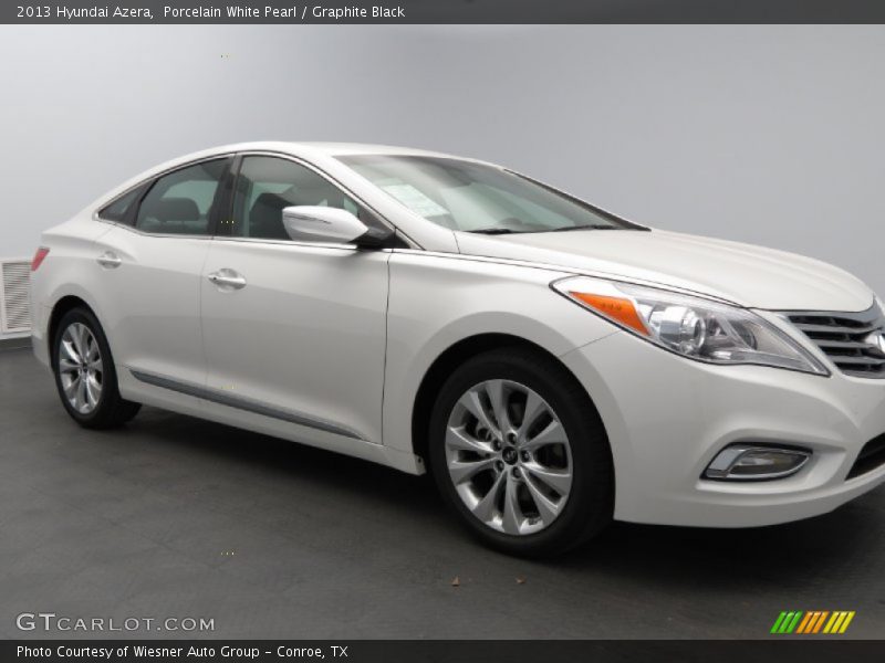 Porcelain White Pearl / Graphite Black 2013 Hyundai Azera