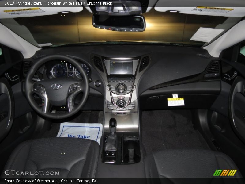 Porcelain White Pearl / Graphite Black 2013 Hyundai Azera