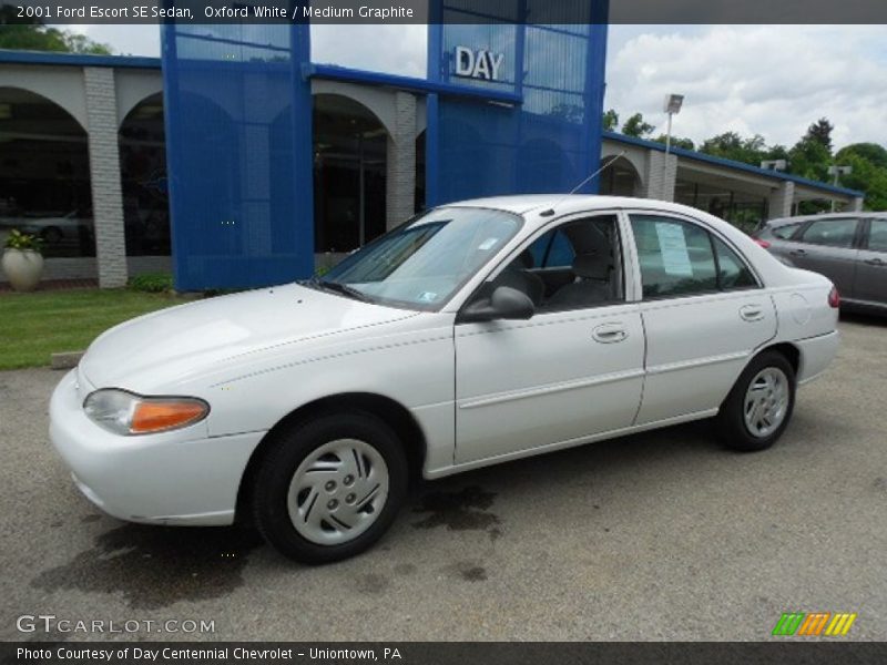 Oxford White / Medium Graphite 2001 Ford Escort SE Sedan