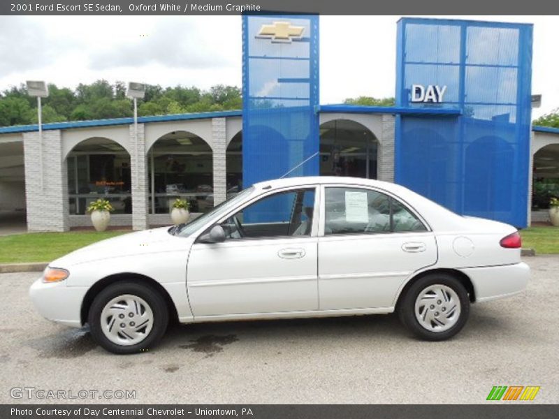 Oxford White / Medium Graphite 2001 Ford Escort SE Sedan