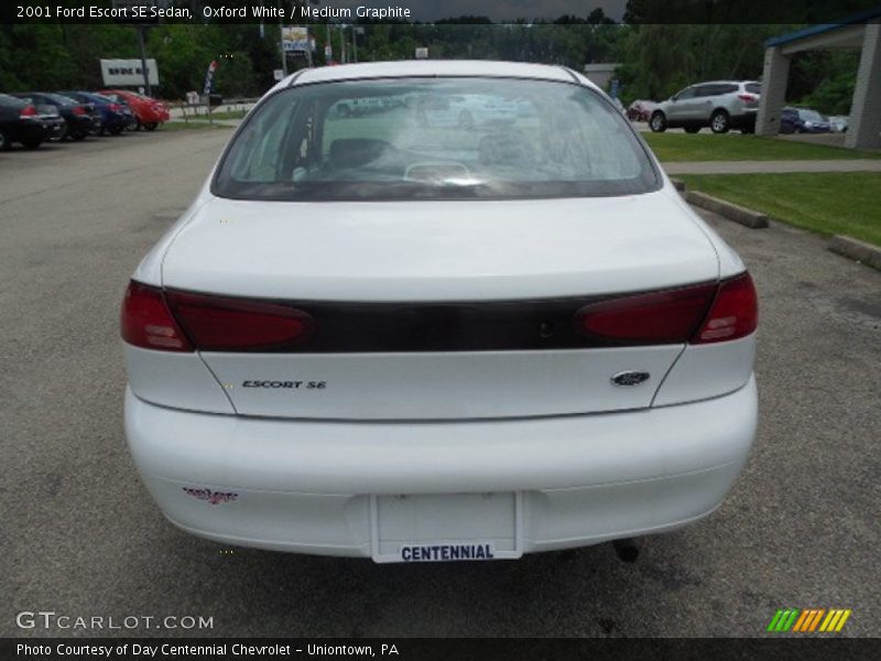 Oxford White / Medium Graphite 2001 Ford Escort SE Sedan