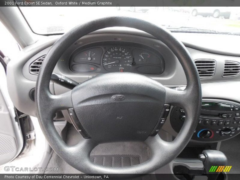 Oxford White / Medium Graphite 2001 Ford Escort SE Sedan