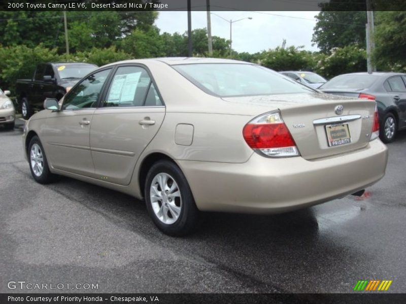 Desert Sand Mica / Taupe 2006 Toyota Camry LE V6