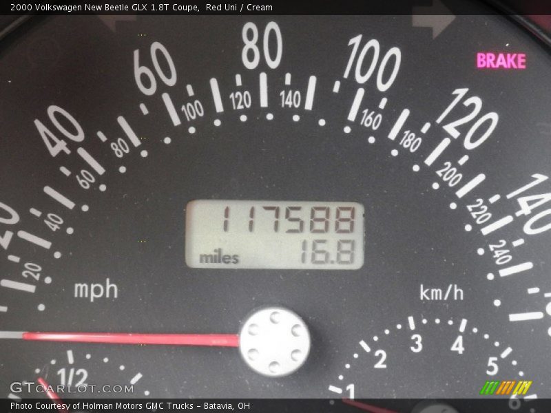 Red Uni / Cream 2000 Volkswagen New Beetle GLX 1.8T Coupe