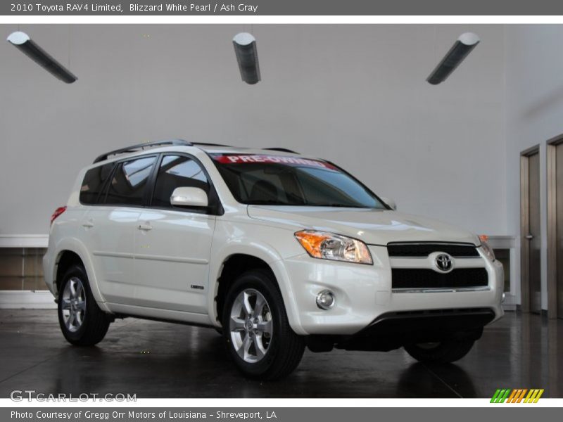 Blizzard White Pearl / Ash Gray 2010 Toyota RAV4 Limited