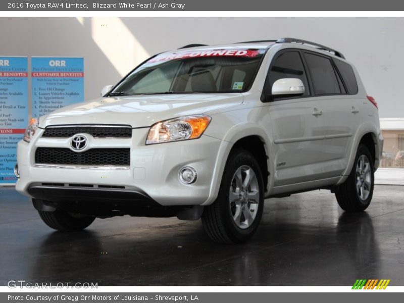 Blizzard White Pearl / Ash Gray 2010 Toyota RAV4 Limited