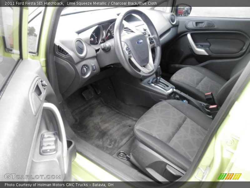 Charcoal Black/Blue Cloth Interior - 2011 Fiesta SES Hatchback 