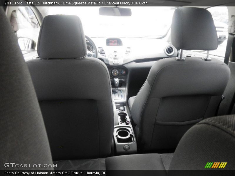 Lime Squeeze Metallic / Charcoal Black/Blue Cloth 2011 Ford Fiesta SES Hatchback