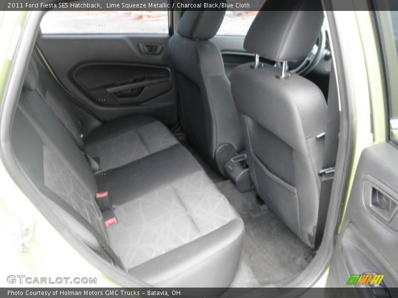 Lime Squeeze Metallic / Charcoal Black/Blue Cloth 2011 Ford Fiesta SES Hatchback