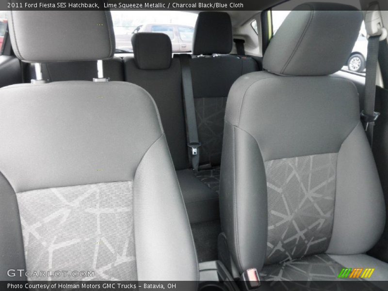 Lime Squeeze Metallic / Charcoal Black/Blue Cloth 2011 Ford Fiesta SES Hatchback