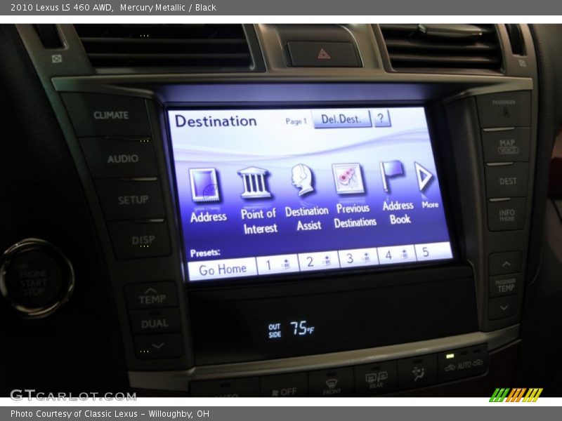 Mercury Metallic / Black 2010 Lexus LS 460 AWD