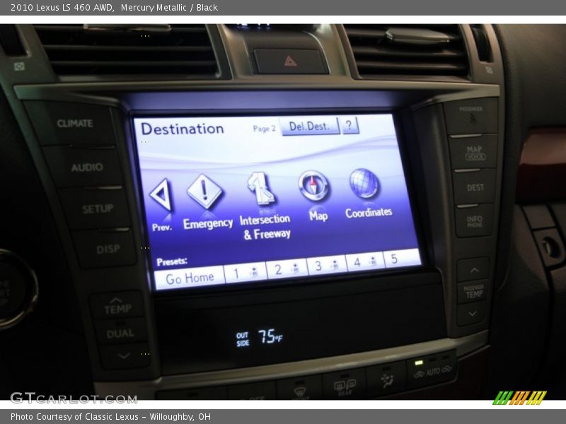 Mercury Metallic / Black 2010 Lexus LS 460 AWD