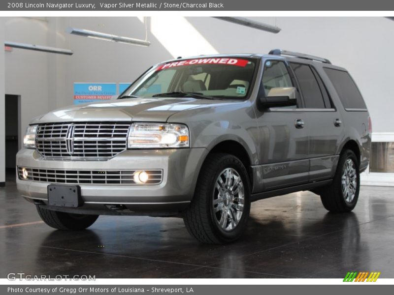 Vapor Silver Metallic / Stone/Charcoal Black 2008 Lincoln Navigator Luxury