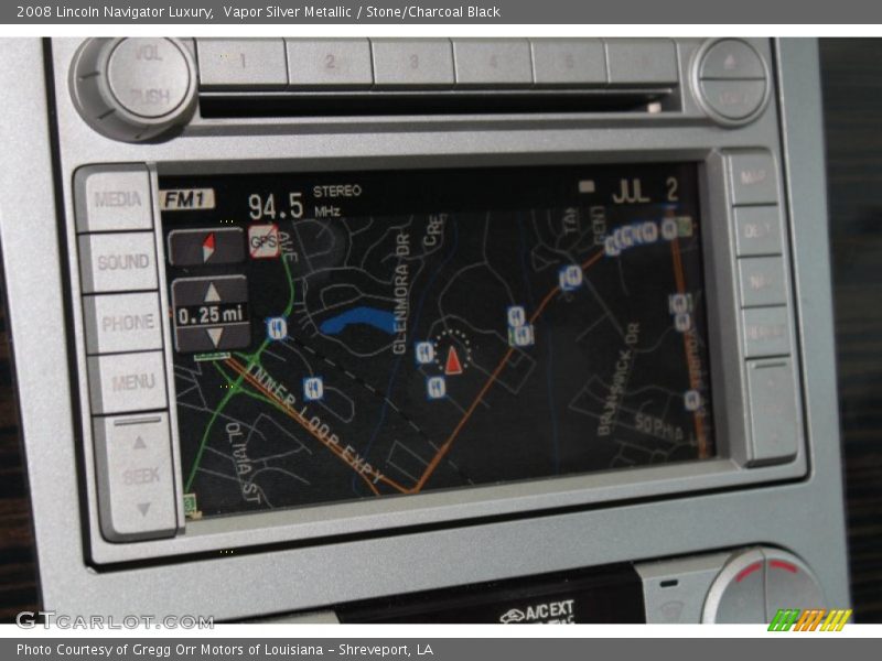 Navigation of 2008 Navigator Luxury