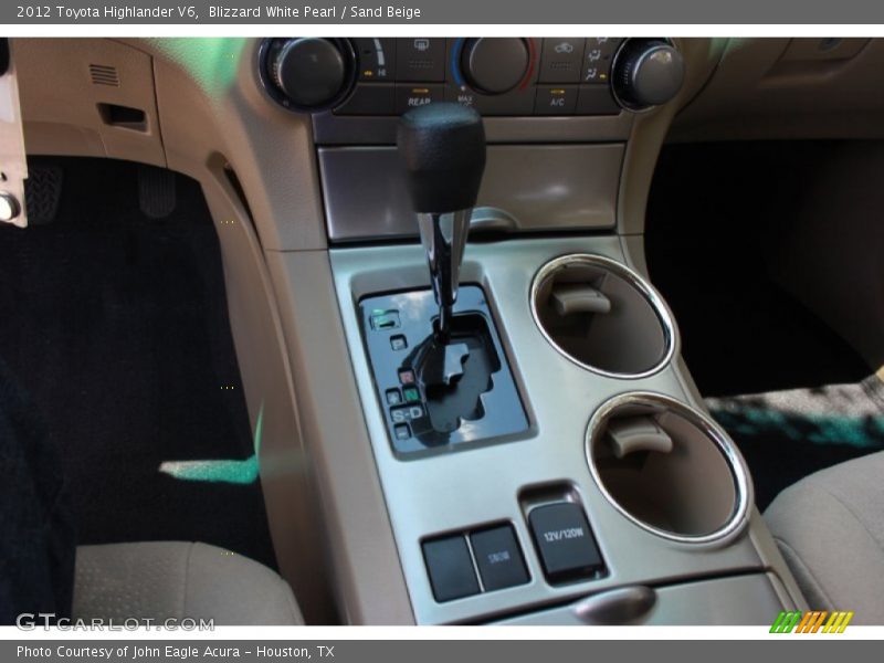 Blizzard White Pearl / Sand Beige 2012 Toyota Highlander V6