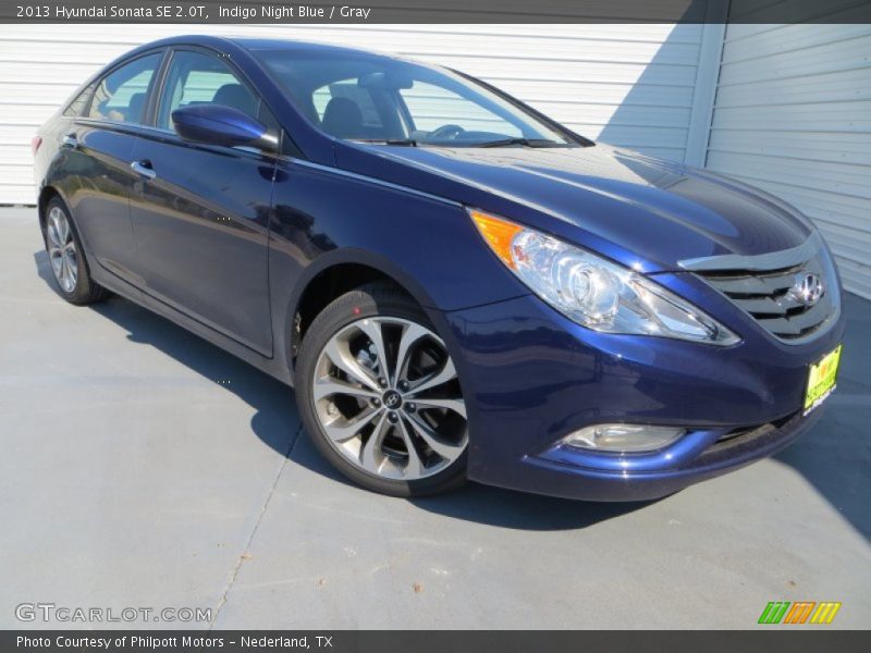 Indigo Night Blue / Gray 2013 Hyundai Sonata SE 2.0T