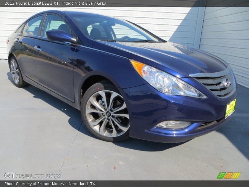Indigo Night Blue / Gray 2013 Hyundai Sonata SE 2.0T