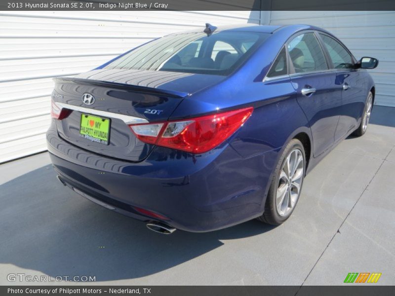 Indigo Night Blue / Gray 2013 Hyundai Sonata SE 2.0T