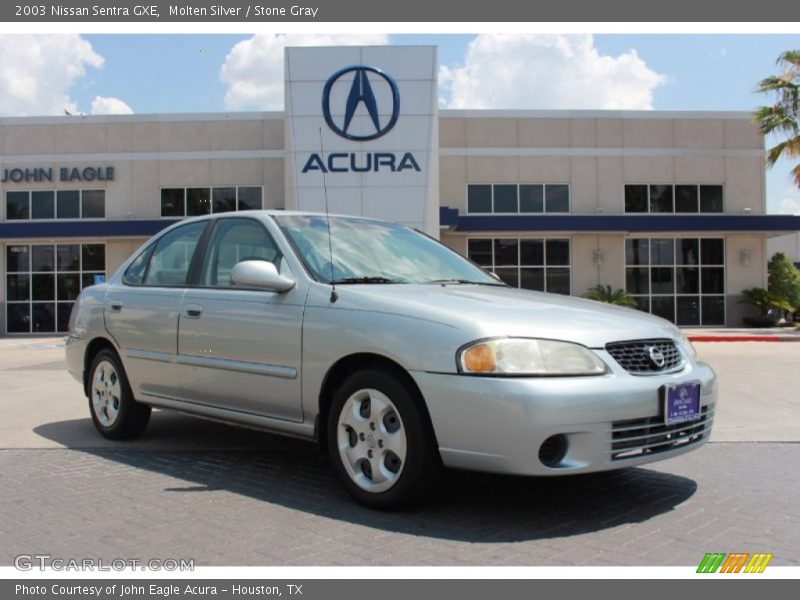 Molten Silver / Stone Gray 2003 Nissan Sentra GXE