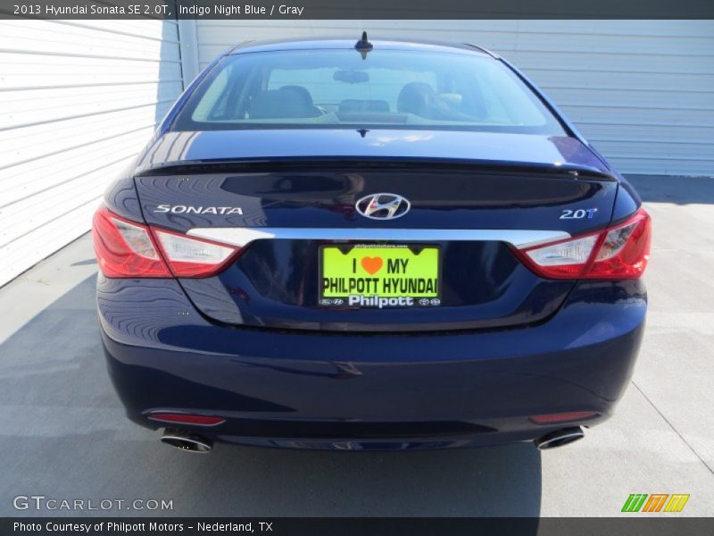 Indigo Night Blue / Gray 2013 Hyundai Sonata SE 2.0T