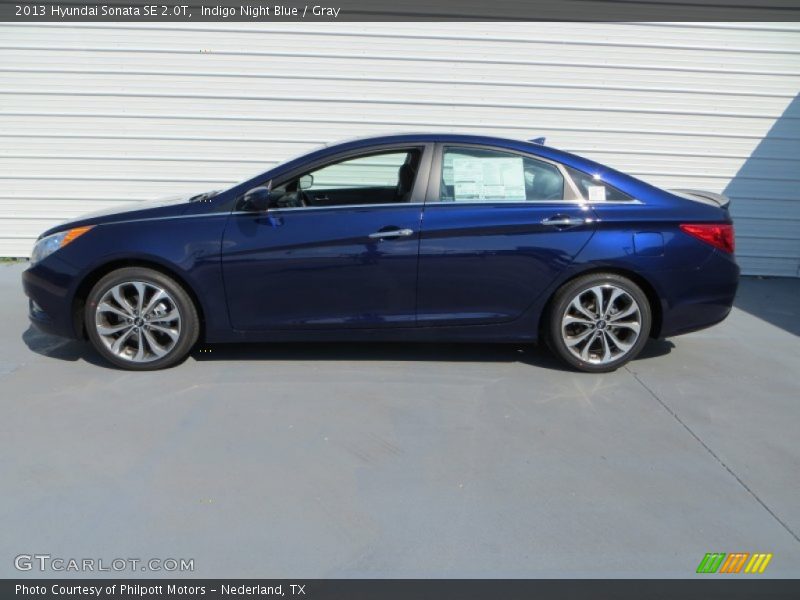 Indigo Night Blue / Gray 2013 Hyundai Sonata SE 2.0T
