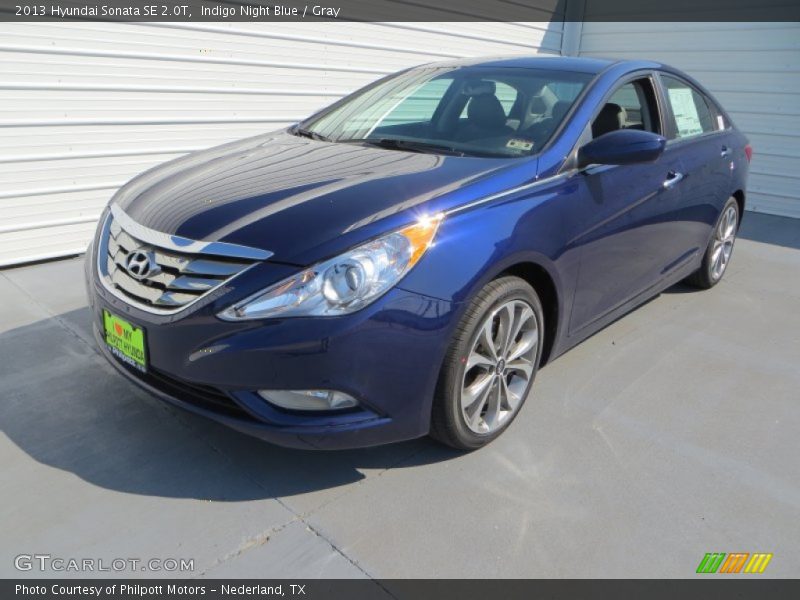 Indigo Night Blue / Gray 2013 Hyundai Sonata SE 2.0T