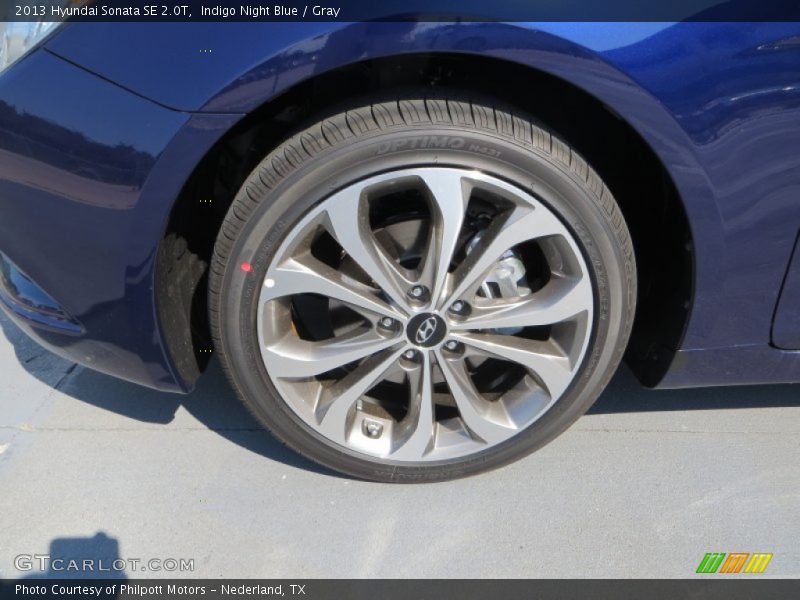 Indigo Night Blue / Gray 2013 Hyundai Sonata SE 2.0T