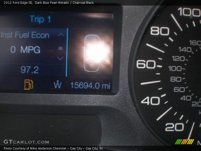 Dark Blue Pearl Metallic / Charcoal Black 2012 Ford Edge SE