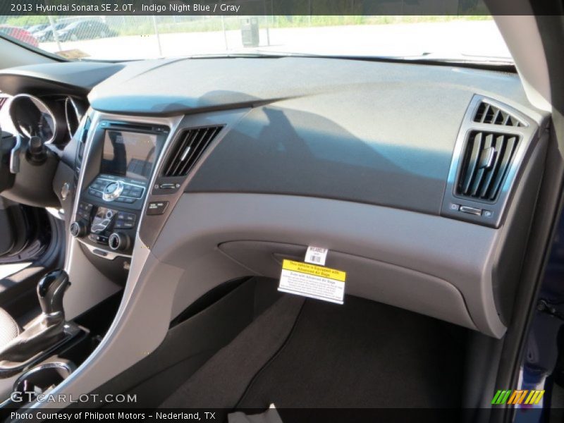 Indigo Night Blue / Gray 2013 Hyundai Sonata SE 2.0T