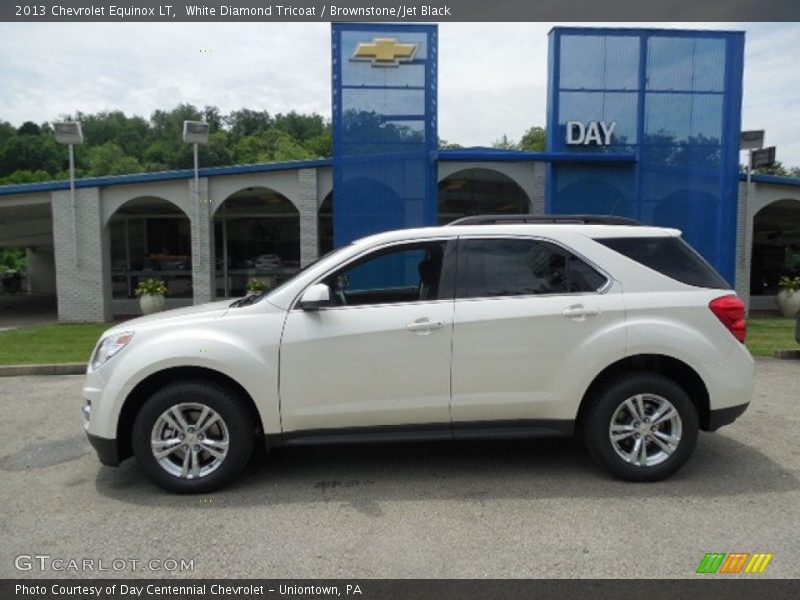 White Diamond Tricoat / Brownstone/Jet Black 2013 Chevrolet Equinox LT