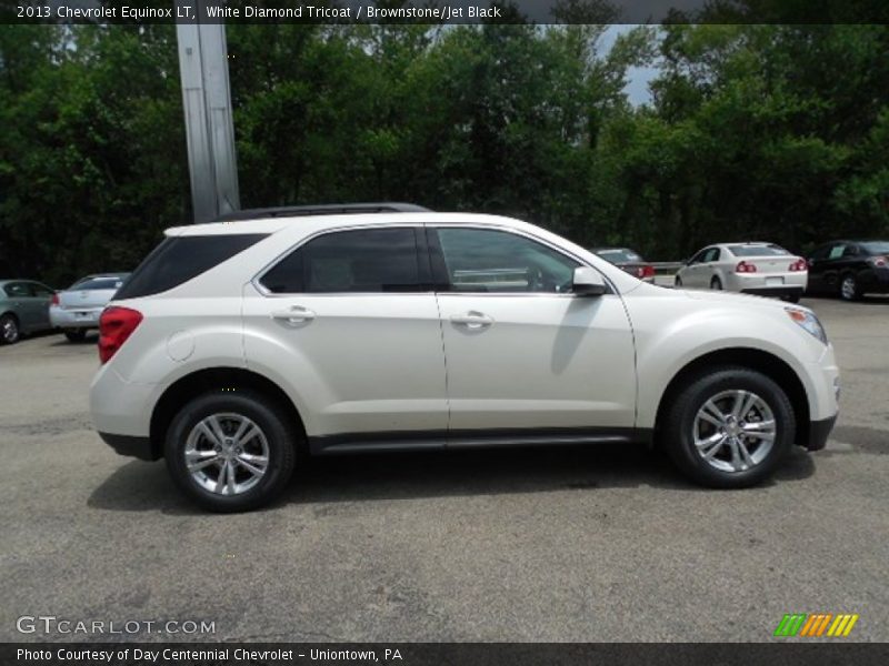 White Diamond Tricoat / Brownstone/Jet Black 2013 Chevrolet Equinox LT