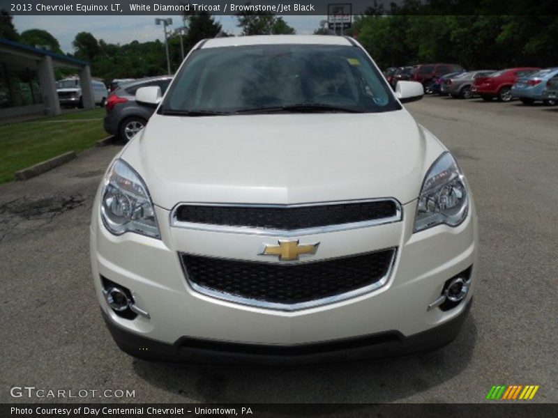 White Diamond Tricoat / Brownstone/Jet Black 2013 Chevrolet Equinox LT