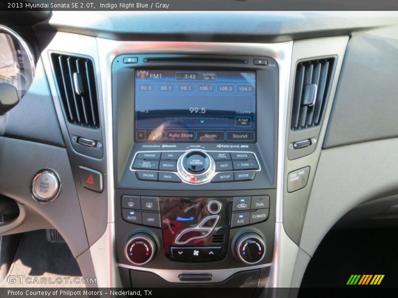 Indigo Night Blue / Gray 2013 Hyundai Sonata SE 2.0T