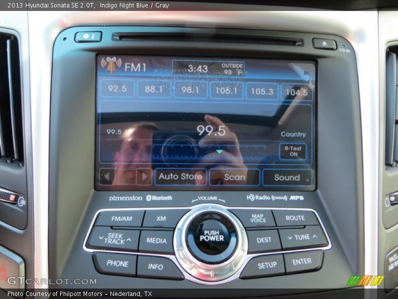 Indigo Night Blue / Gray 2013 Hyundai Sonata SE 2.0T