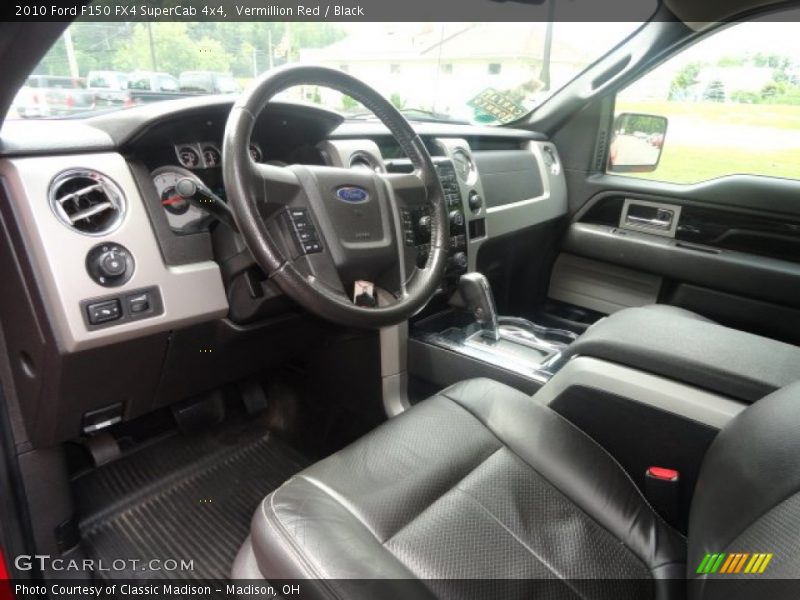 Vermillion Red / Black 2010 Ford F150 FX4 SuperCab 4x4