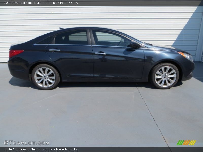 Pacific Blue Pearl / Gray 2013 Hyundai Sonata SE
